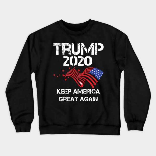 Support Donald Trump in the 2020 Crewneck Sweatshirt by Johnathan Allen Wilson